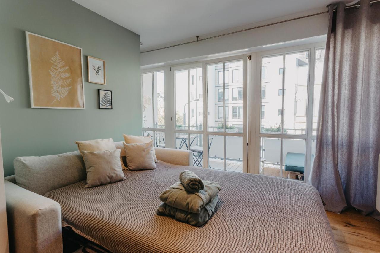 Traber Apartments Im Herzen Leipzigs Balkon Parkplatz Exterior photo